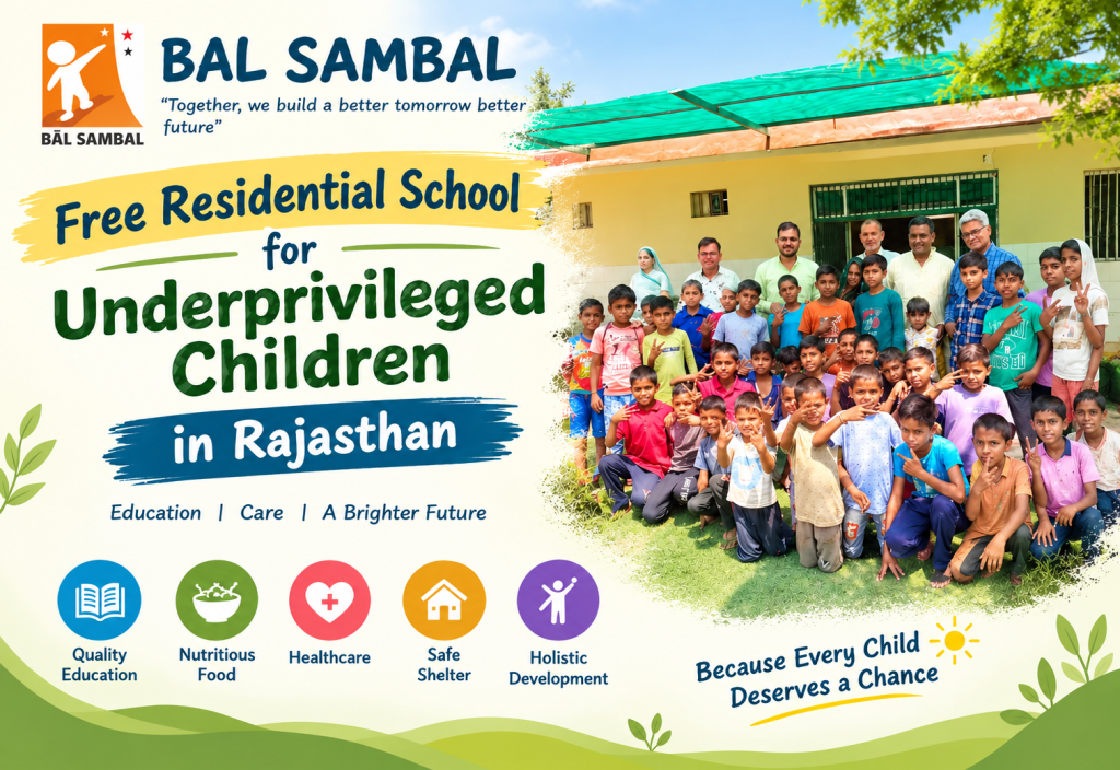 Free Residential School for Underprivileged Children in Rajasthan